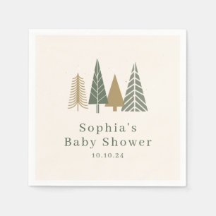 Serviette En Papier Baby Shower de Décembre Hiver
