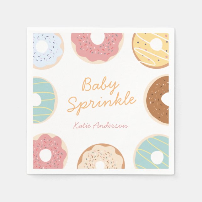Serviette En Papier Baby shower de Donut Sprinke Baby (Devant)