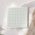 Serviette En Papier Baby shower de En vichy Sage Green<br><div class="desc">Ajoutez une touche finale à votre décor de baby shower avec ces élégantes serviettes en vichy sauge.</div>