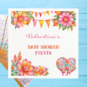 Serviette En Papier Baby shower de Fiesta rose orangé coloré