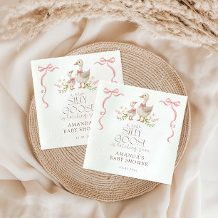 Serviette En Papier Baby shower de fille d'oie stupide