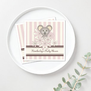 Serviette En Papier Baby shower de fille mûre  Rose Anniversaire de e