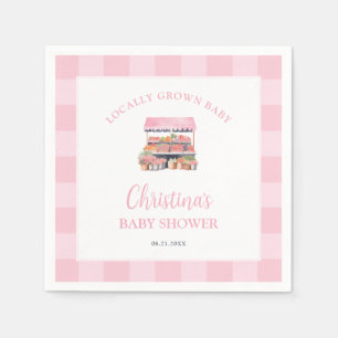 Serviette En Papier Baby shower de filles cultivées localement