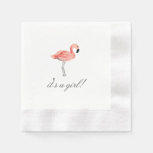 Serviette En Papier Baby shower de Flamant rose