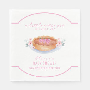 Serviette En Papier Baby shower de framboise à tarte fleurie