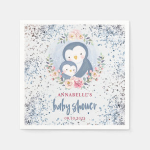 Serviette En Papier Baby shower de garçon de pingouin