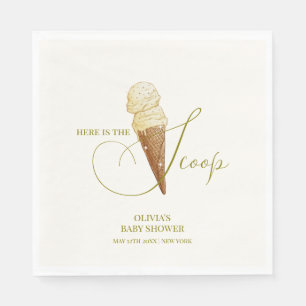 Serviette En Papier Baby shower de glace écossais moderne