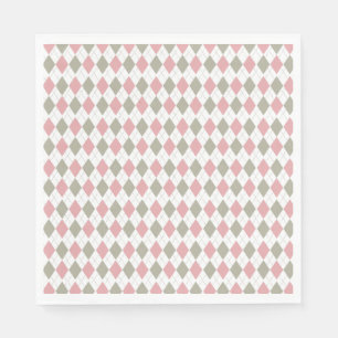 Serviette En Papier Baby shower de golf moderne Motif rose