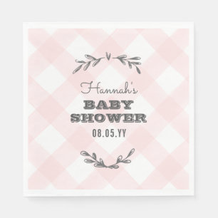 Serviette En Papier Baby shower de guingan de pays