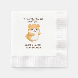 Serviette En Papier Baby shower de Hamster mignonne
