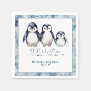 Serviette En Papier Baby shower de la famille Penguin
