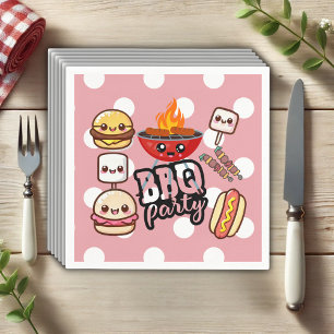 Serviette En Papier Baby shower de la fête du barbecue Cute Kawaii