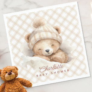 Serviette En Papier Baby shower de l'ours de bascule