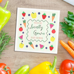 Serviette En Papier Baby shower de marché des fermiers cultivés locale