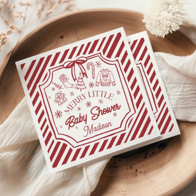Serviette En Papier Baby Shower de Noël (Créateur téléchargé)