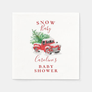 Serviette En Papier Baby shower de Noël Little Red Truck