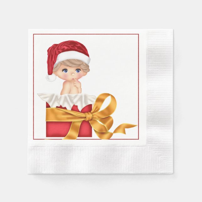 Serviette En Papier Baby shower de Noël Napkin (Devant)