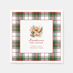 Serviette En Papier Baby shower de pain d'épices de Noël Cocktail Napk