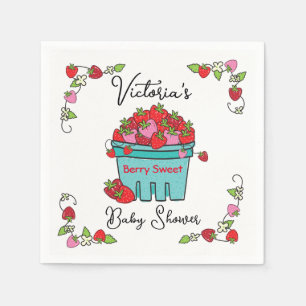 Serviette En Papier Baby shower de panier de fruits doux Berry