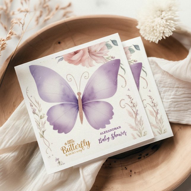 Serviette En Papier Baby shower de papillon Boho (Créateur téléchargé)