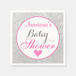 Serviette En Papier Baby shower de Parties scintillant Girl Princess P