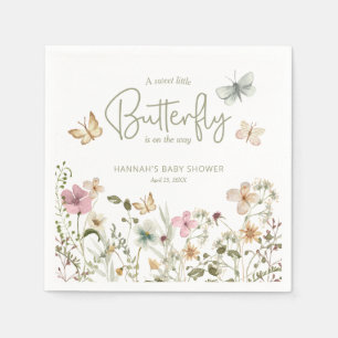 Serviette En Papier Baby shower de petit papillon