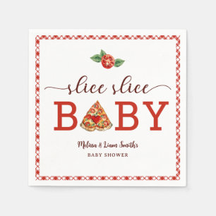 Serviette En Papier Baby shower de pizza en tranches - Fun F