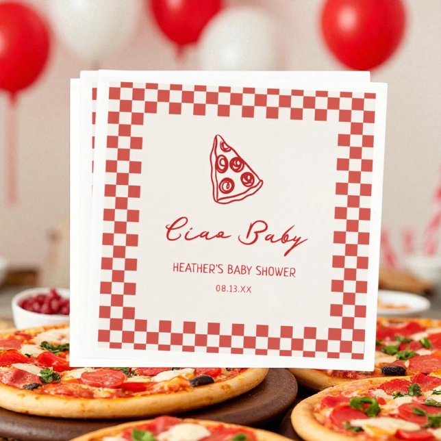 Serviette En Papier Baby shower de pizza italienne Ciao Baby (Créateur téléchargé)