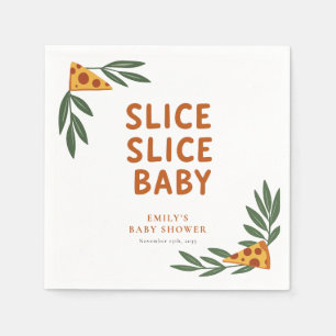 Serviette En Papier Baby shower de pizza pour bébés Slice Slice