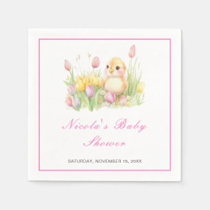 Serviette En Papier Baby shower de poussette de printemps