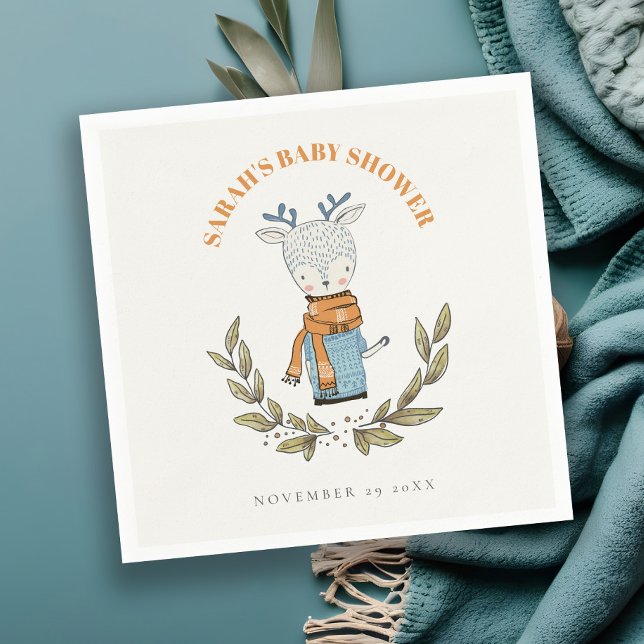 Serviette En Papier Baby shower de rennes hivernales moche moche (Créateur téléchargé)