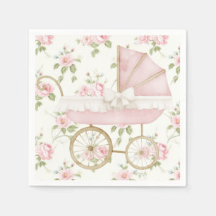Serviette En Papier Baby shower de ruban rose