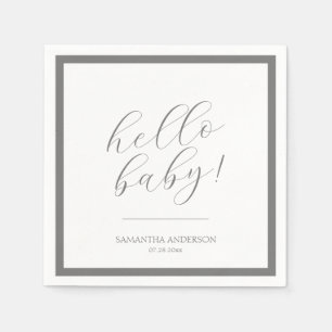 Serviette En Papier Baby shower de script minimaliste