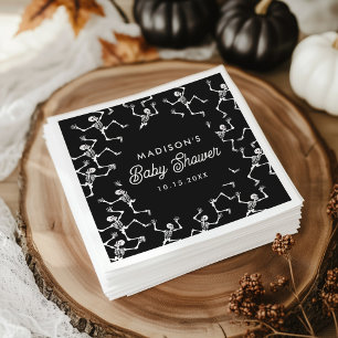 Serviette En Papier Baby Shower de squelettes dansants effrayants