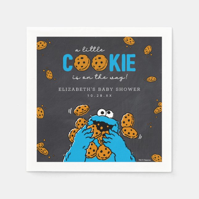 Serviette En Papier Baby shower de tableau noir Monster Cookies (Devant)
