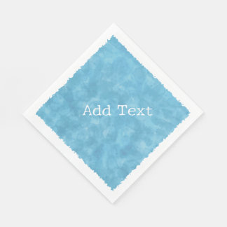 Serviette En Papier Baby shower de texte personnalisé de couleur d'aqu