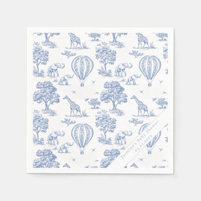 Serviette En Papier baby shower de toile personnalisé (Devant)