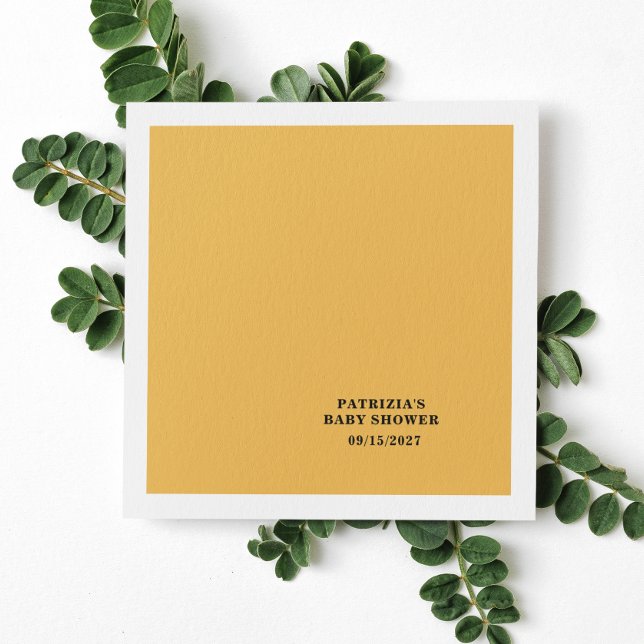 Serviette En Papier Baby shower de tournesol d'automne (Créateur téléchargé)