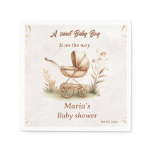 Baby shower de transport vintage bébé Napkin