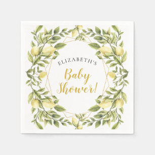 Serviette En Papier Baby shower de verdure de citrons
