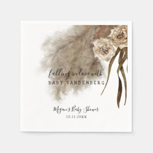 Serviette En Papier Baby shower de verdure de la Pampa de Bohême