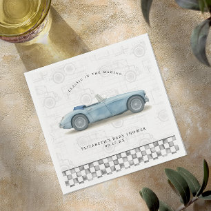 Serviette En Papier Baby-Shower de Voiture Vintage Classique