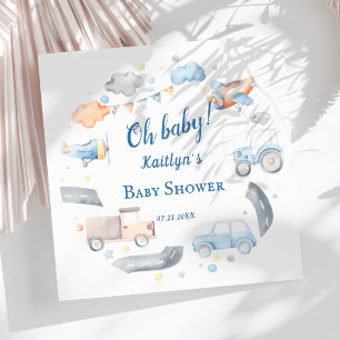 Serviette En Papier Baby shower de voitures de transport pour bébé gar
