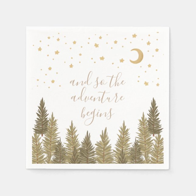 Serviette En Papier Baby shower des bois (Devant)