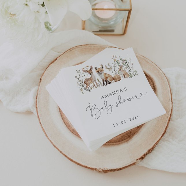 Serviette En Papier Baby shower des bois (Créateur téléchargé)