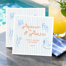Baby Shower d'été enceinte au bord de la piscine