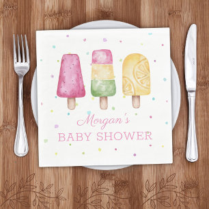 Serviette En Papier Baby shower d'été pour les filles prêtes à pop