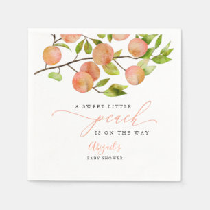 Serviette En Papier Baby shower d'été Sweet Little Peach