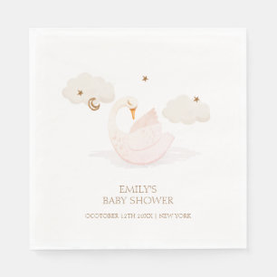 Serviette En Papier Baby shower d'étoile moon simple Princess Swan