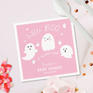 Serviette En Papier Baby shower d'Halloween de la fille rose Ghost Boo